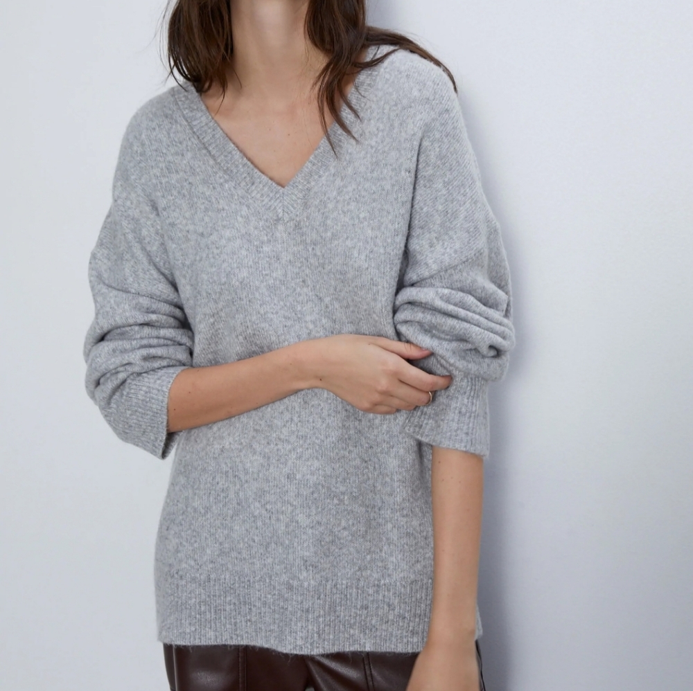 Zara long knit sweater
